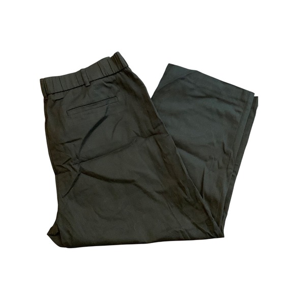 Black Wide Leg Cropped Trousers Career Casual Pants - Picture 1 of 2